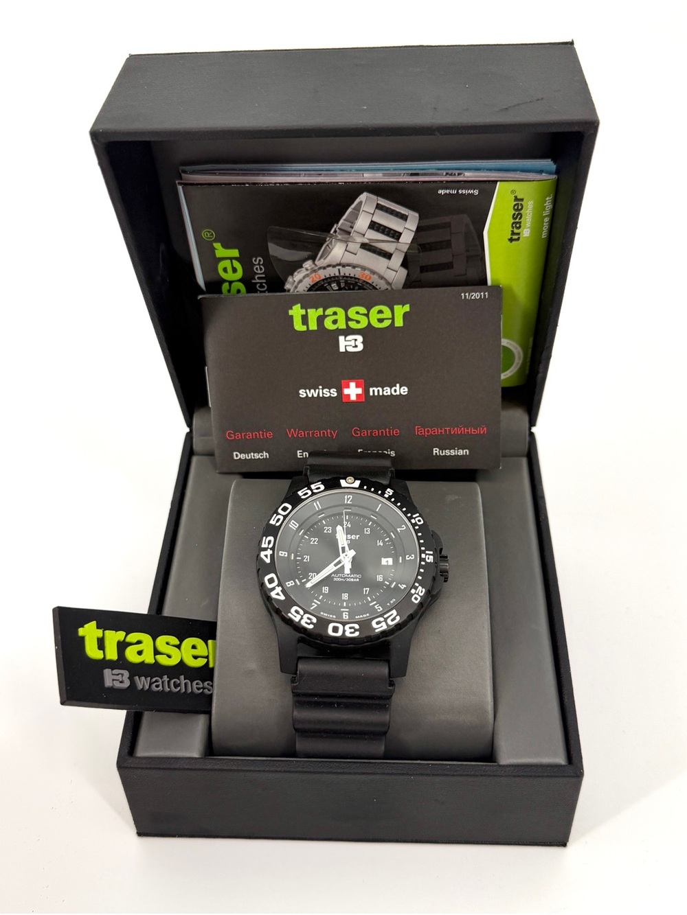 Traser P6600 Automatic Pro Watch Swiss Made ETA 2824-2 Sapphire 300m Box Papers